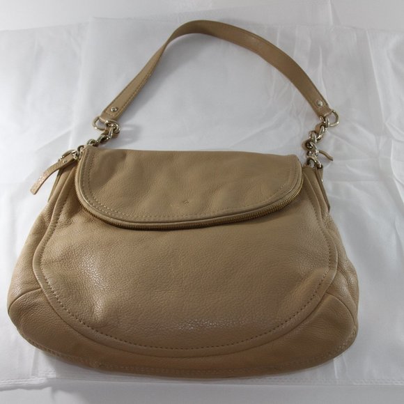 Kate Spade tan leather slouchy shoulder bag purse - Picture 4 of 14